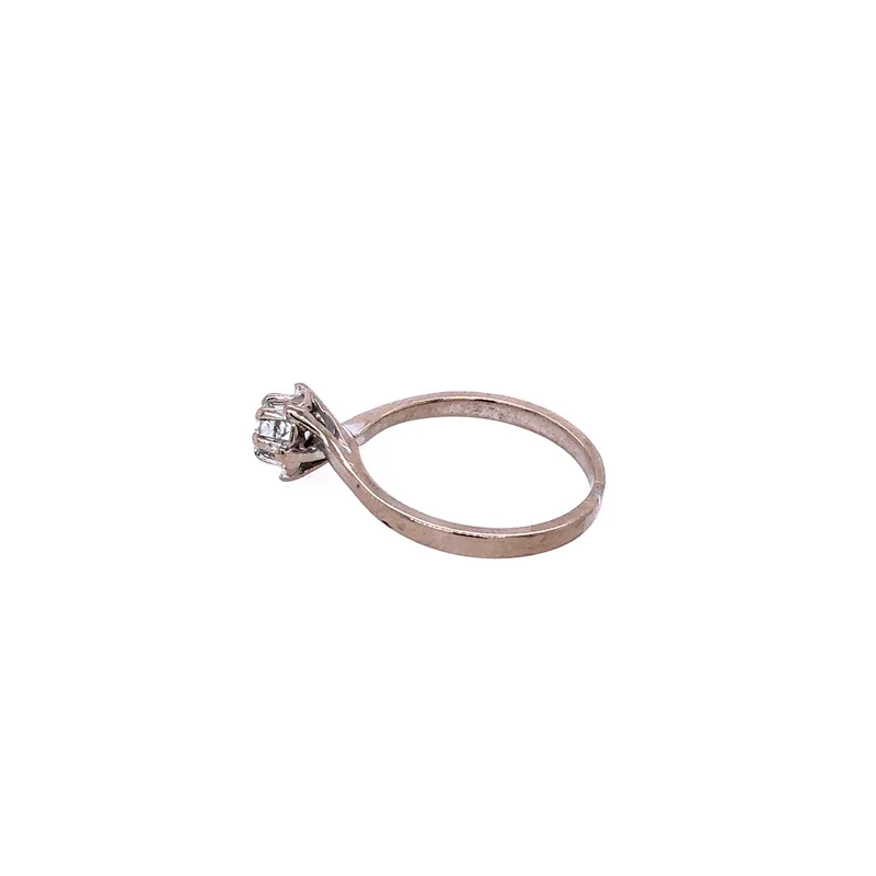 Solitaire Weissgold 585 mit Brillant 0,3 ct.