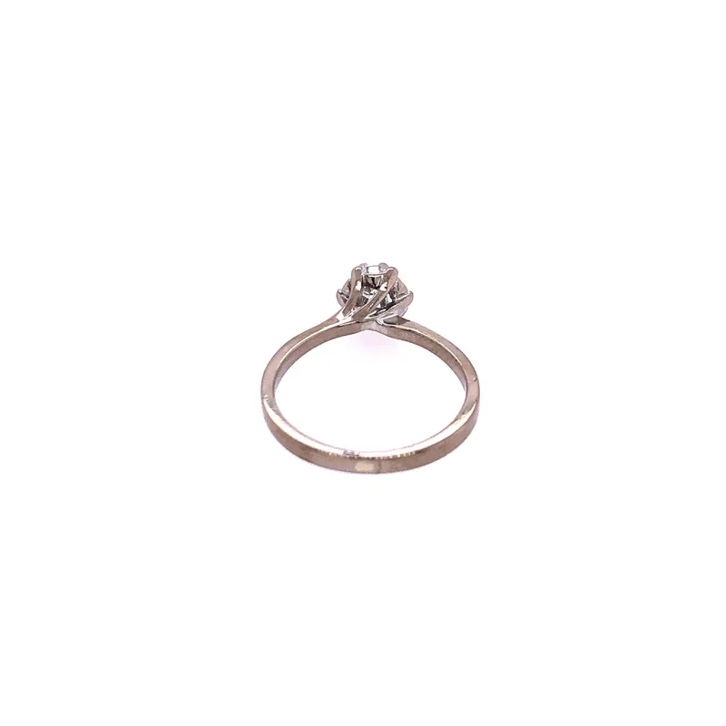 Solitaire Weissgold 585 mit Brillant 0,3 ct.