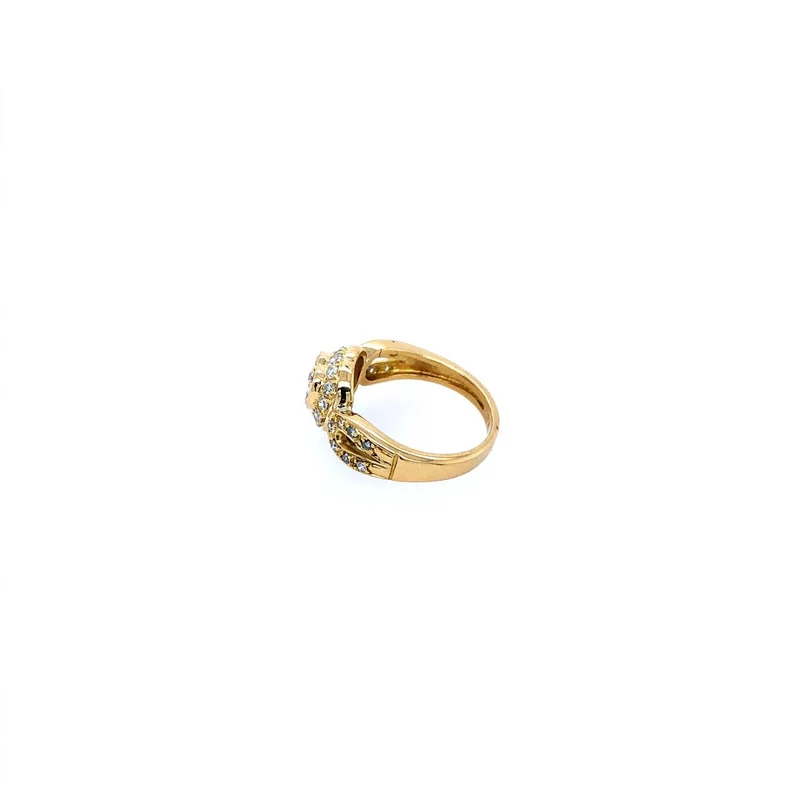 Ring Gelbgold 750 mit Diamanten & Brillanten