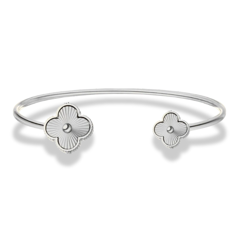 Twin Golden Lucky Leaf Armreif 14K Vergoldet