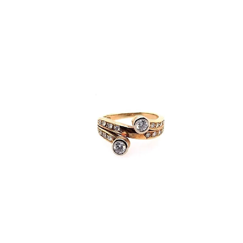 "Toi et Moi" Ring Gelbgold 585 mit Brillanten