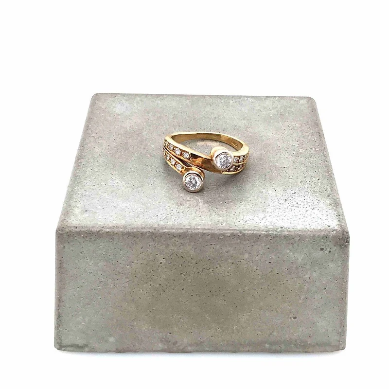 "Toi et Moi" Ring Gelbgold 585 mit Brillanten