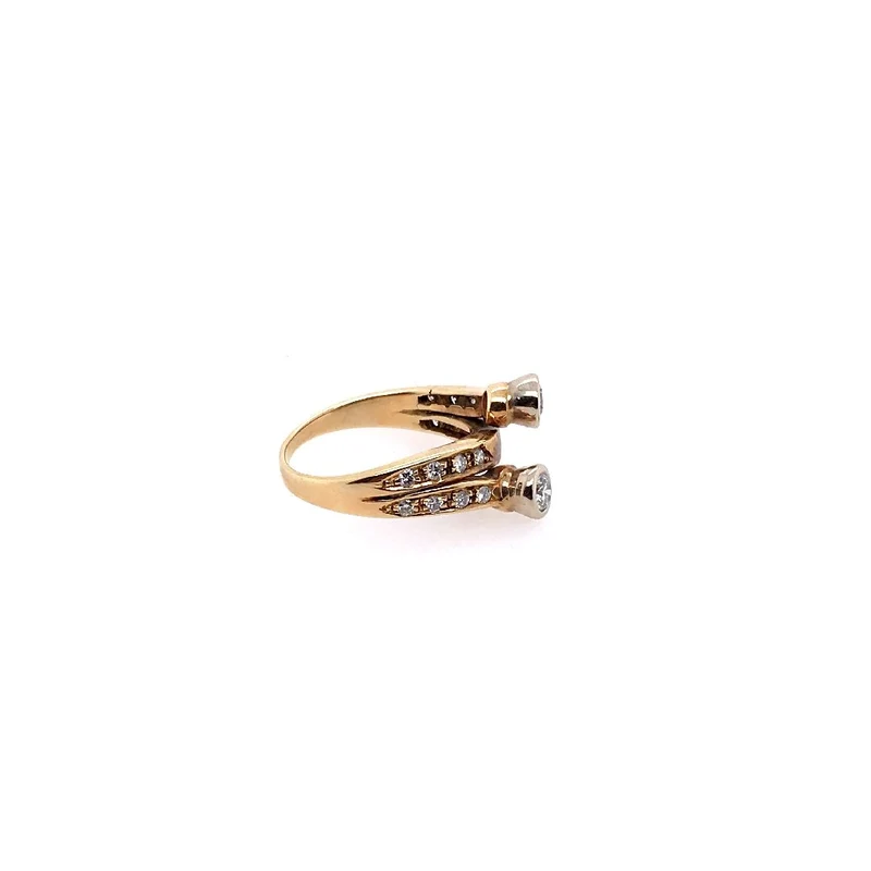 "Toi et Moi" Ring Gelbgold 585 mit Brillanten