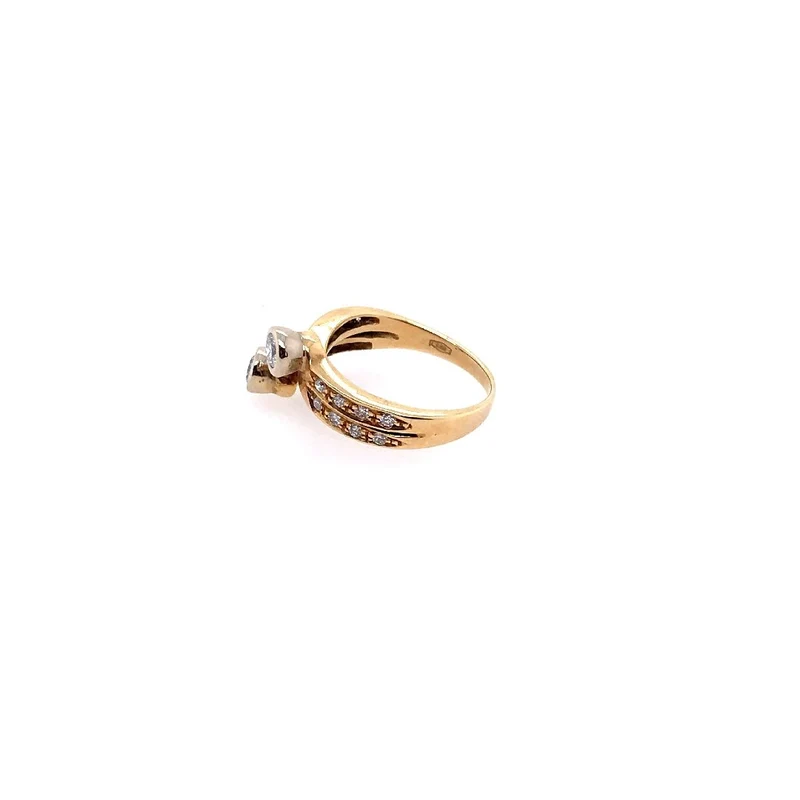 "Toi et Moi" Ring Gelbgold 585 mit Brillanten