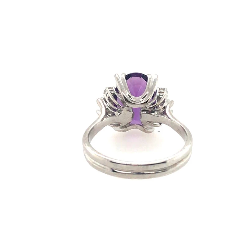 Ring Weißgold 750 / 18 ct. mit Amethyst & Brillanten