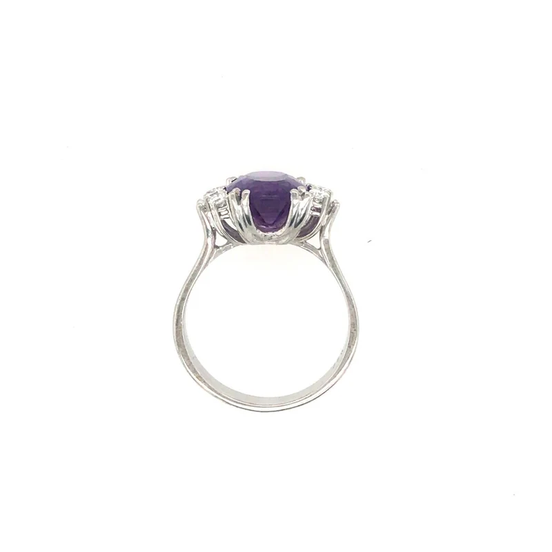 Ring Weißgold 750 / 18 ct. mit Amethyst & Brillanten