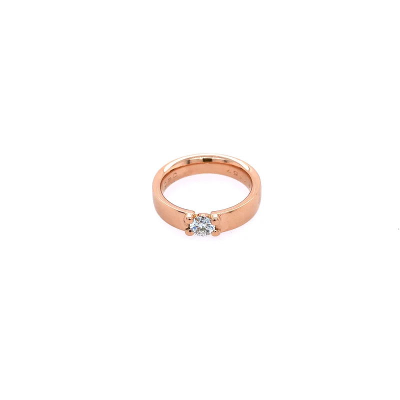 Solitär Roségold 750 mit 0,4ct. Brillant