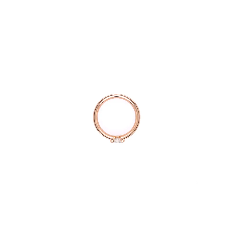 Solitär Roségold 750 mit 0,4ct. Brillant