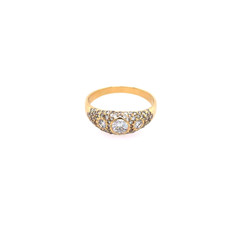 Exklusiver Ring Gelbgold 750 mit Brillanten
