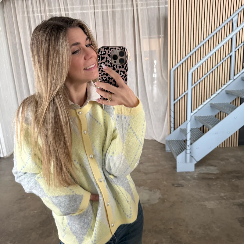 Strickjacke Romy - Butteryellow