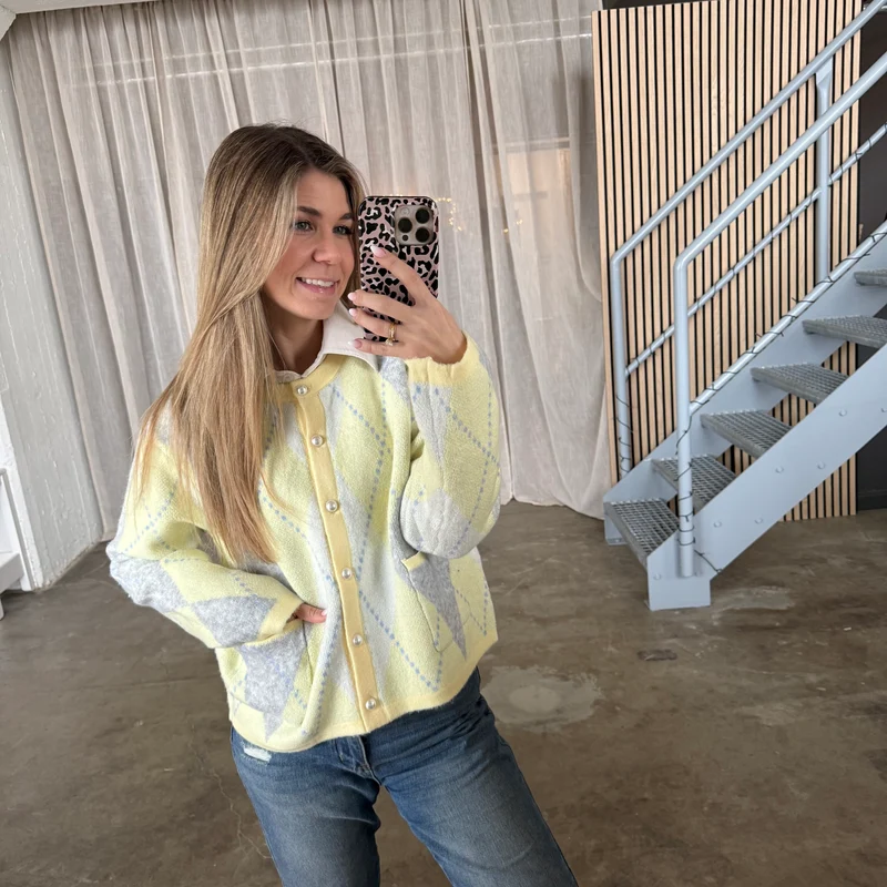Strickjacke Romy - Butteryellow