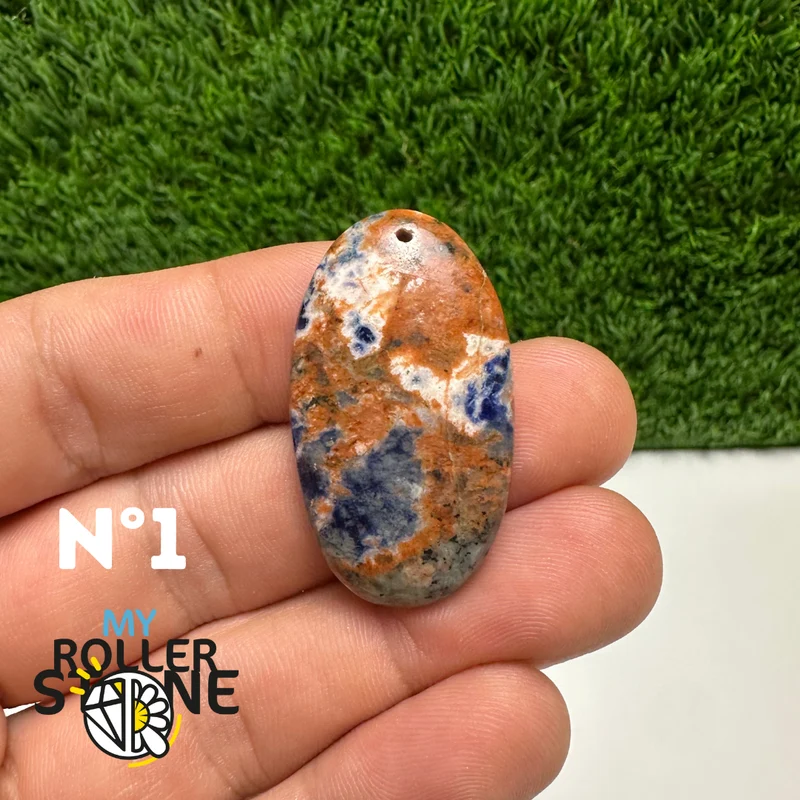 5A Orange Sodalith Freeform Anhänger