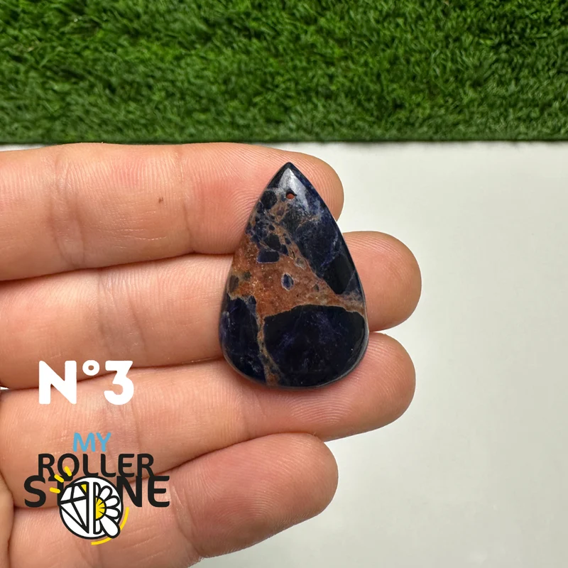 5A Orange Sodalith Freeform Anhänger