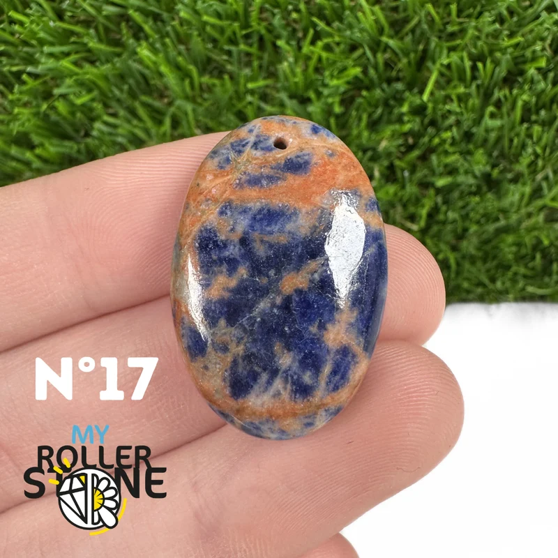 5A Orange Sodalith Freeform Anhänger