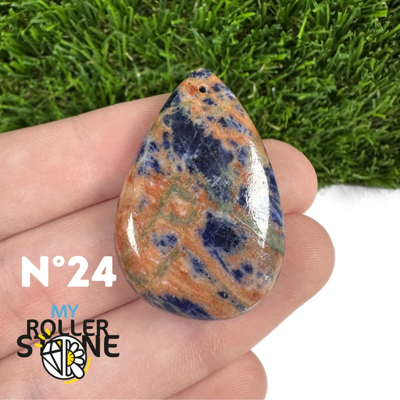 5A Orange Sodalith Freeform Anhänger