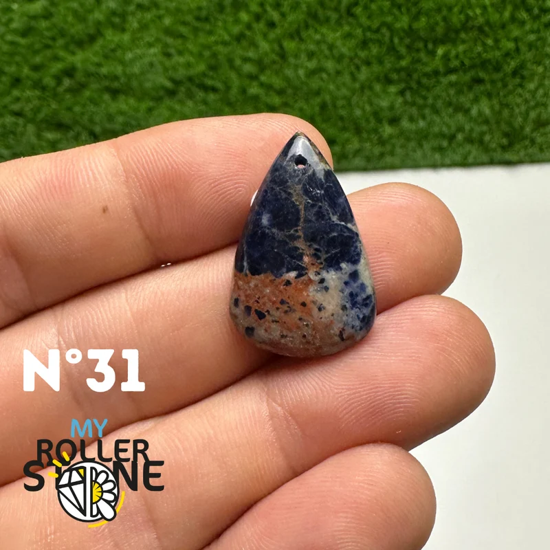 5A Orange Sodalith Freeform Anhänger