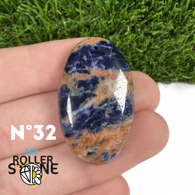 5A Orange Sodalith Freeform Anhänger