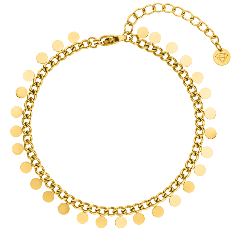 Coins Fußkette | 18K vergoldet