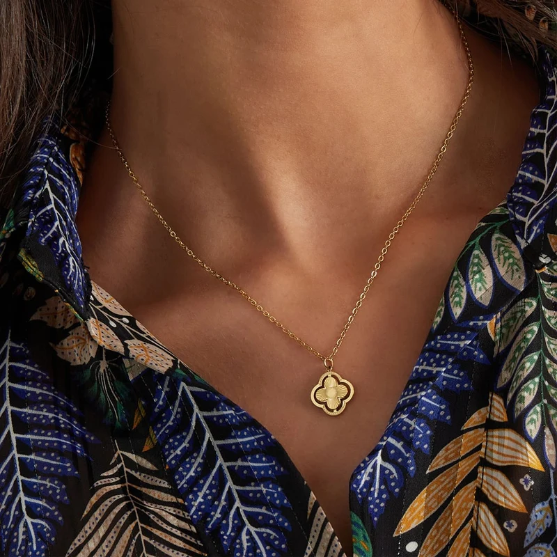 Double Clover Kette | 18K vergoldet