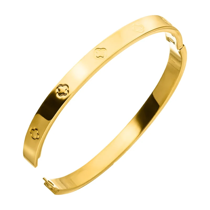 Shine Clover Armreif | 18K vergoldet