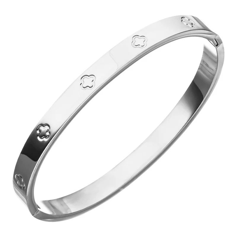 Shine Clover Armreif | 18K vergoldet
