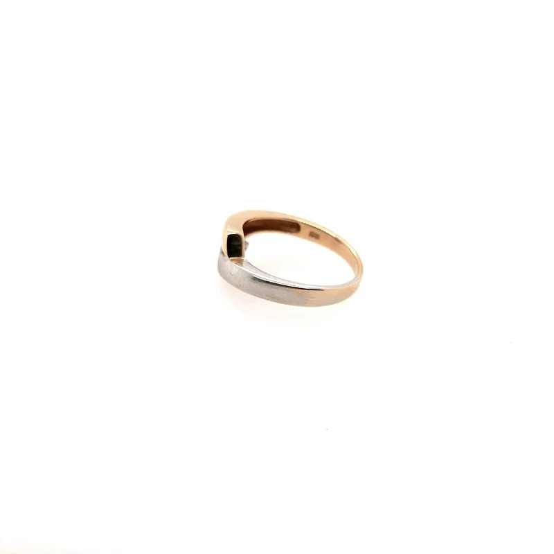 Ring Bicolor Gold 585 mit Brillant