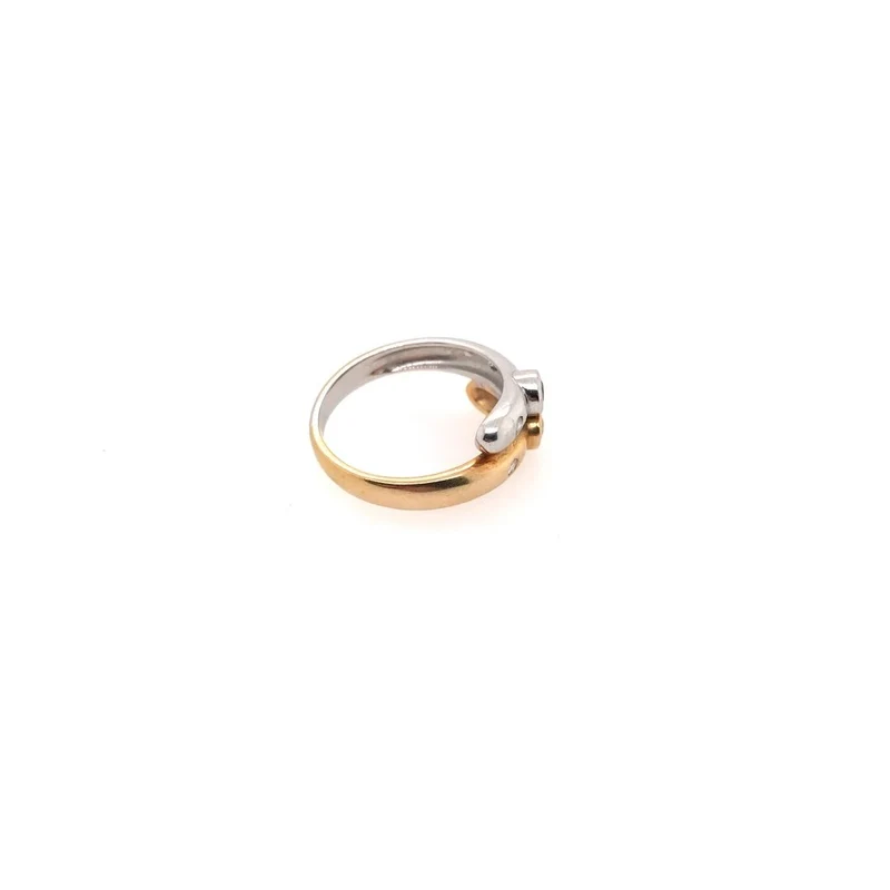 Ring Bicolor Gold 750 mit Rubin, Safir & Brillanten