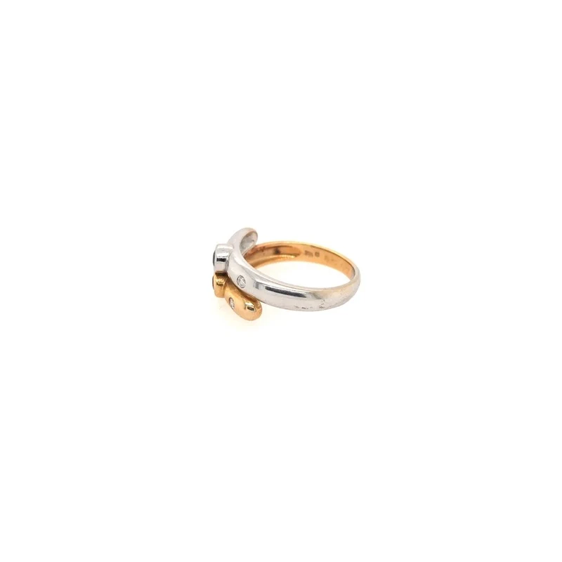 Ring Bicolor Gold 750 mit Rubin, Safir & Brillanten