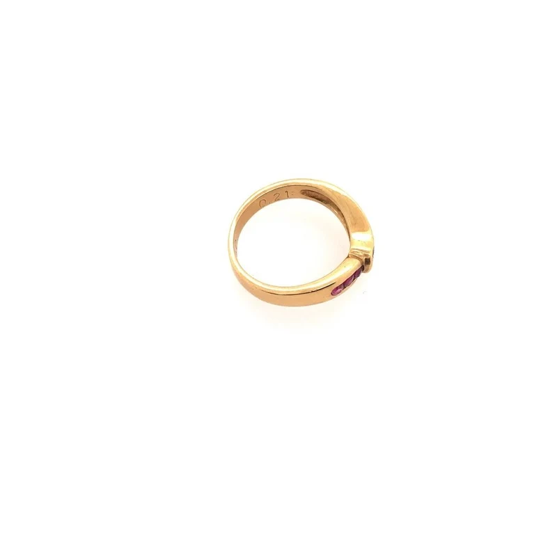 Ring Gelbgold 750 mit Rubinen & Brillanten