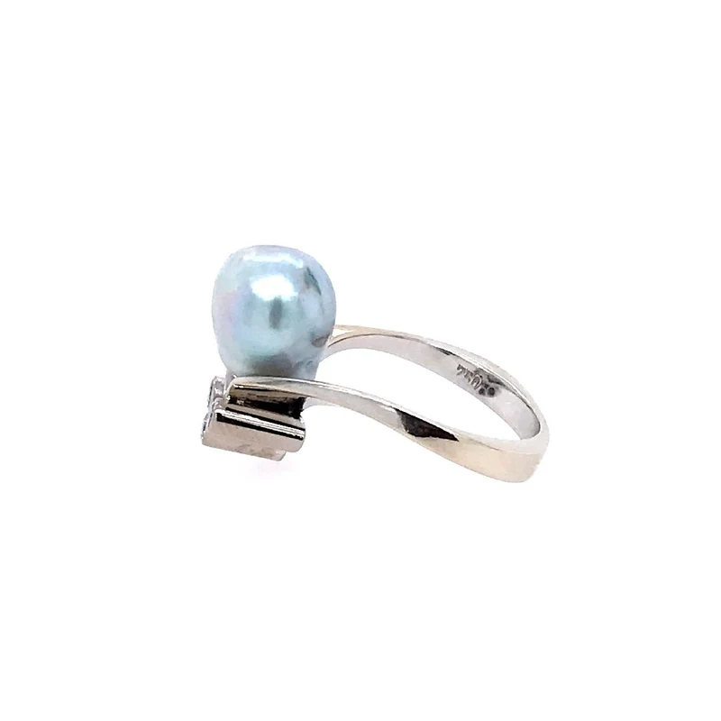 Ring Weissgold 750 mit Perle & Brillanten
