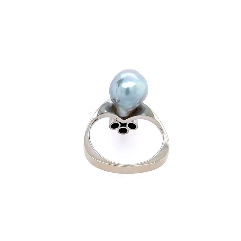 Ring Weissgold 750 mit Perle & Brillanten