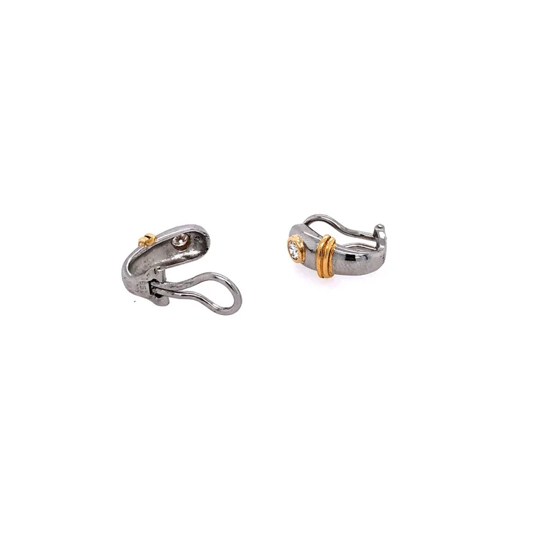 Ohrclips Bicolor Gold 750 mit Brillanten