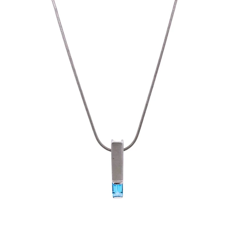 Kette mit Topas Anhänger Weissgold 585