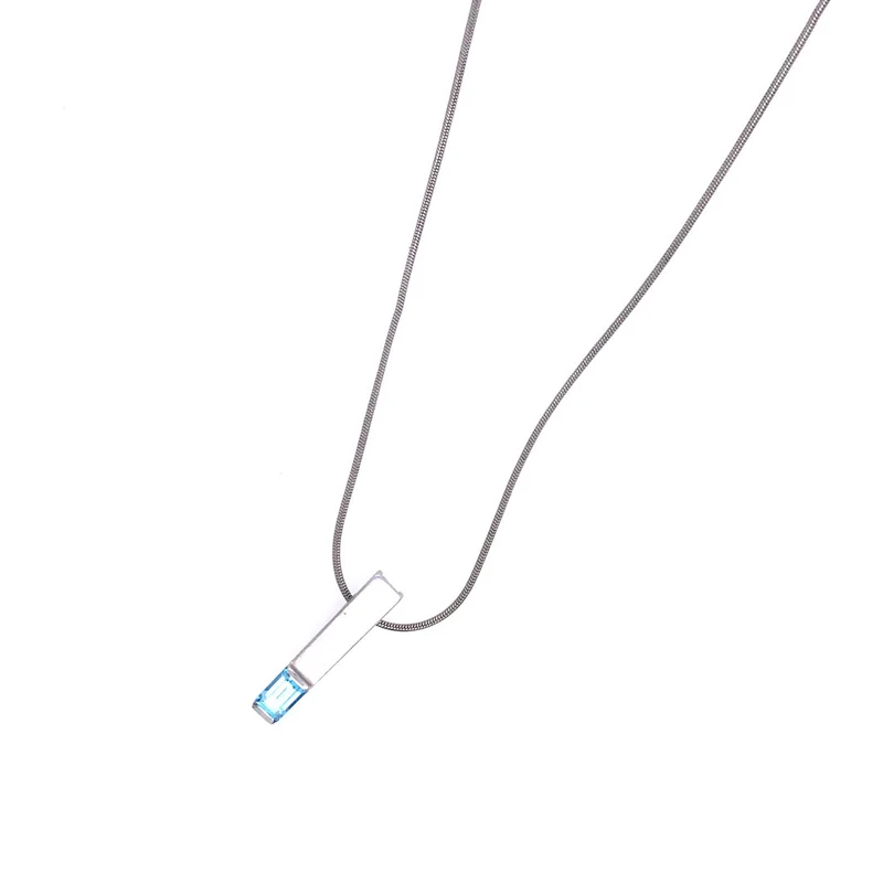 Kette mit Topas Anhänger Weissgold 585