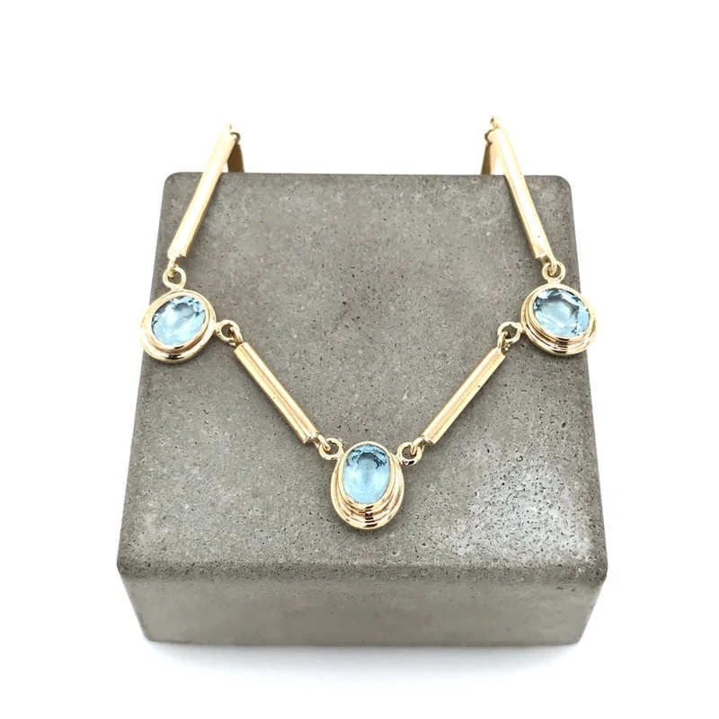 Kette Gelbgold 750 mit Topas