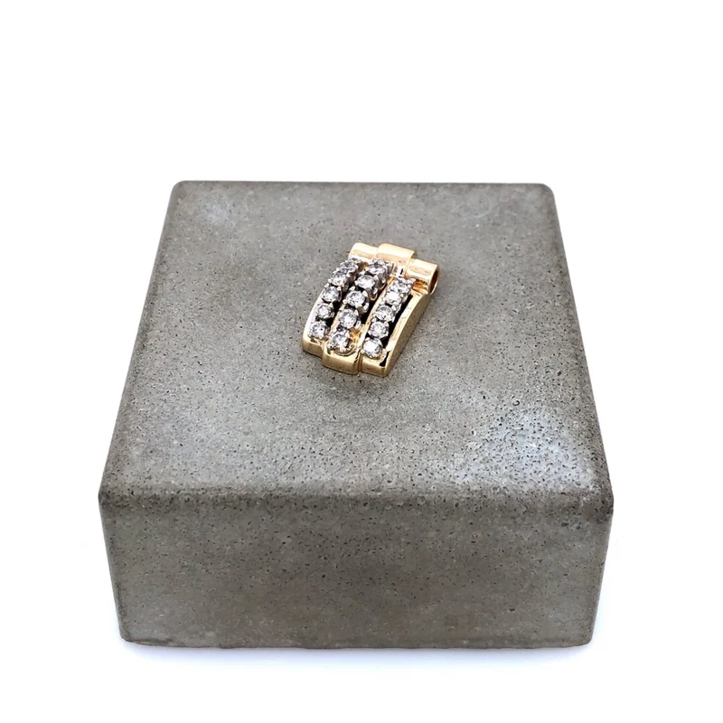 Anhänger Bicolor Gold 585 mit Brillanten