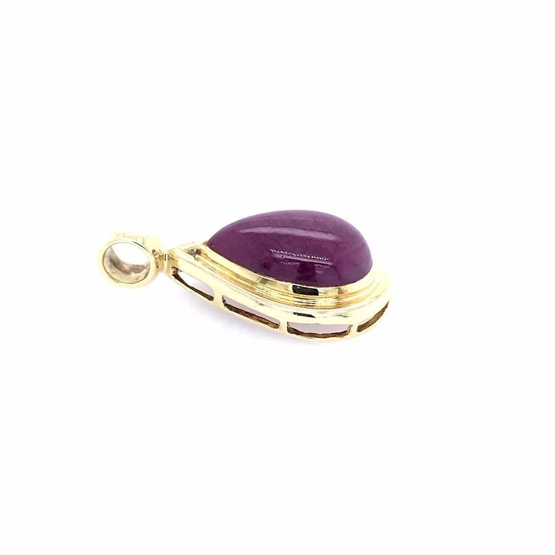 Anhänger Gelbgold 585 mit Rubin-Zoisit