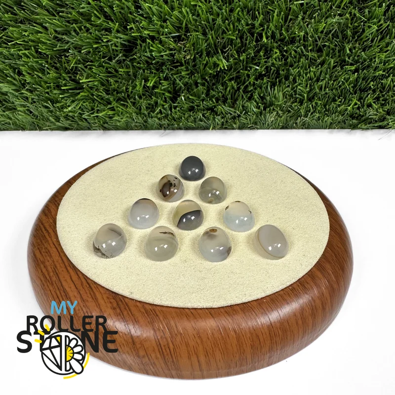 Ovaler Montana-Achat-Cabochon