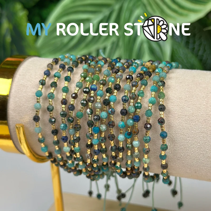 Verstellbares Chrysokoll-Armband
