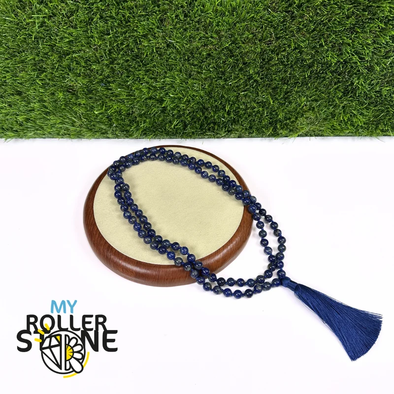 Mala mit 108 Perlen aus Lapislazuli