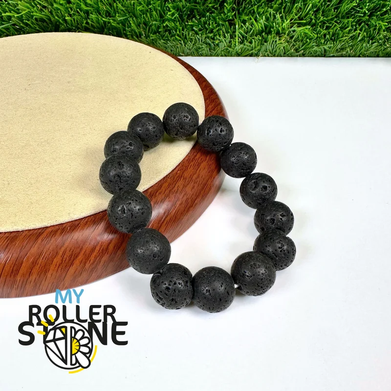 Lavastein-Armband 12 mm, 14 mm