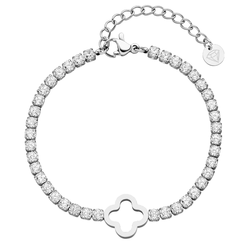 Tennis Clover Armband | 18K vergoldet