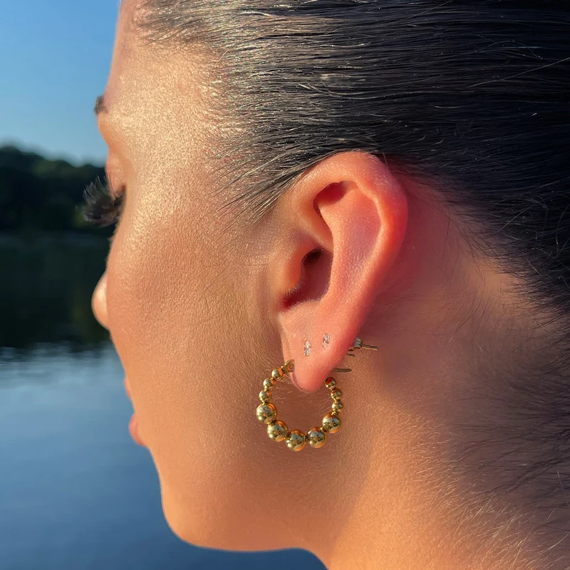 Dotty Ohrringe | 18K vergoldet