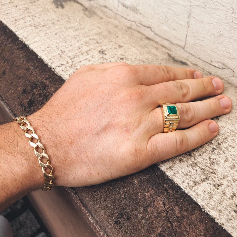 Ring Gelbgold 750 mit Smaragd