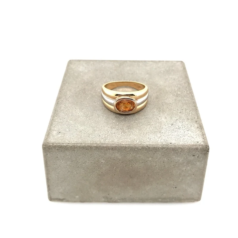 Ring Bicolor Gold 585 mit Citrin