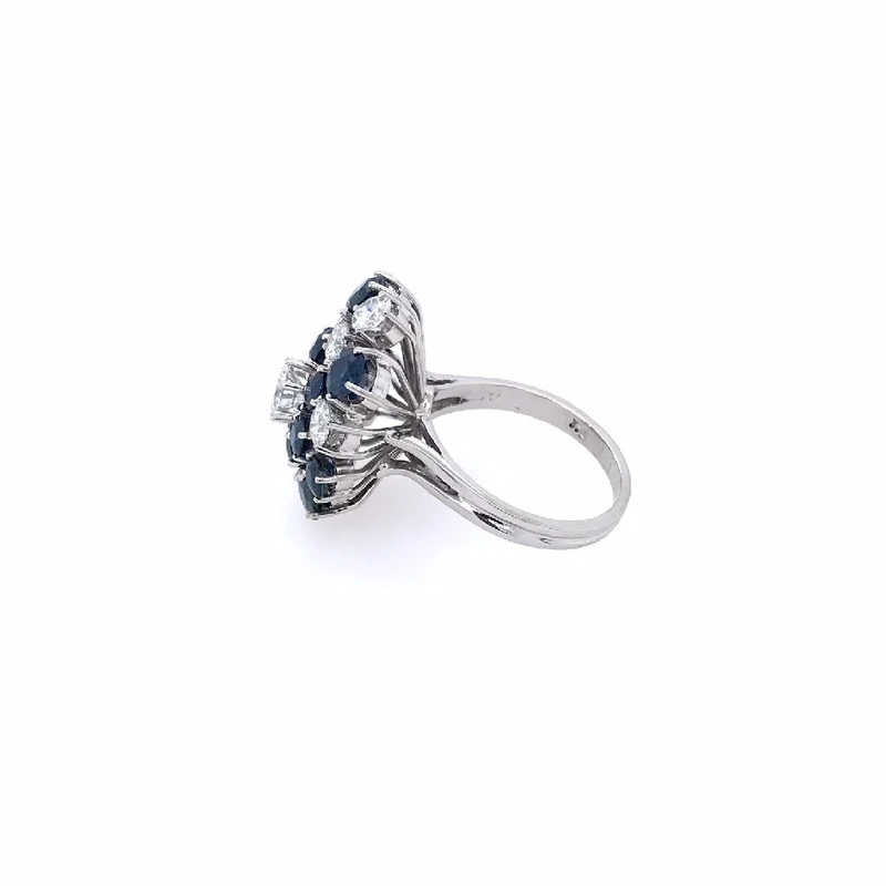 Ring Weissgold 750 mit Safiren & Brillanten