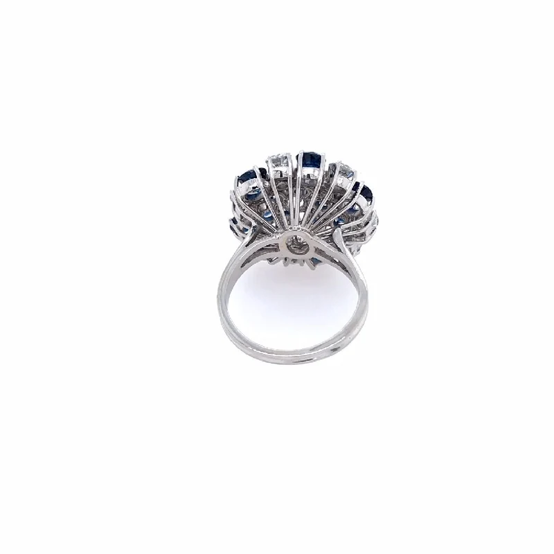 Ring Weissgold 750 mit Safiren & Brillanten