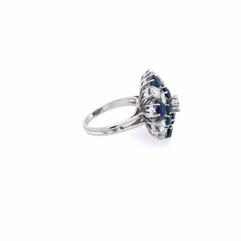Ring Weissgold 750 mit Safiren & Brillanten