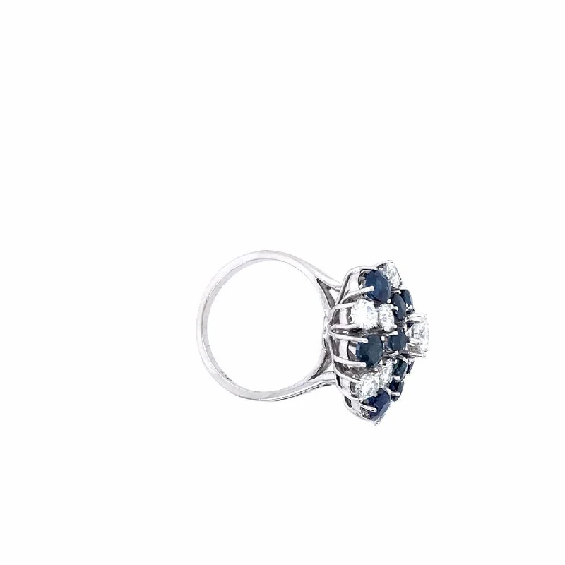 Ring Weissgold 750 mit Safiren & Brillanten