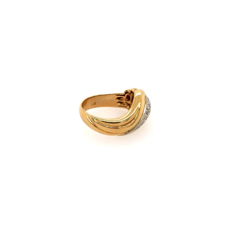 Ring Bicolor Gold 750 mit Brillanten